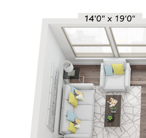 1 bedroom floor plan | Presidential Towers Chicago IL